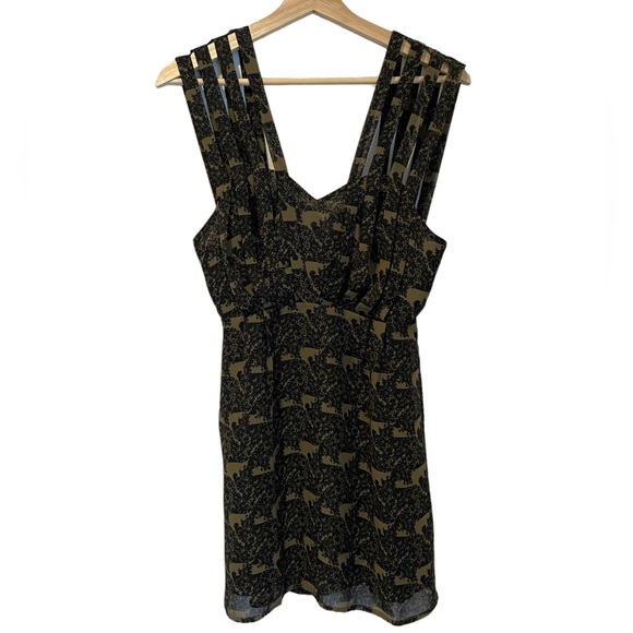 Black and Green Mini Cocktail Dress Size XS - Picture 2 of 6